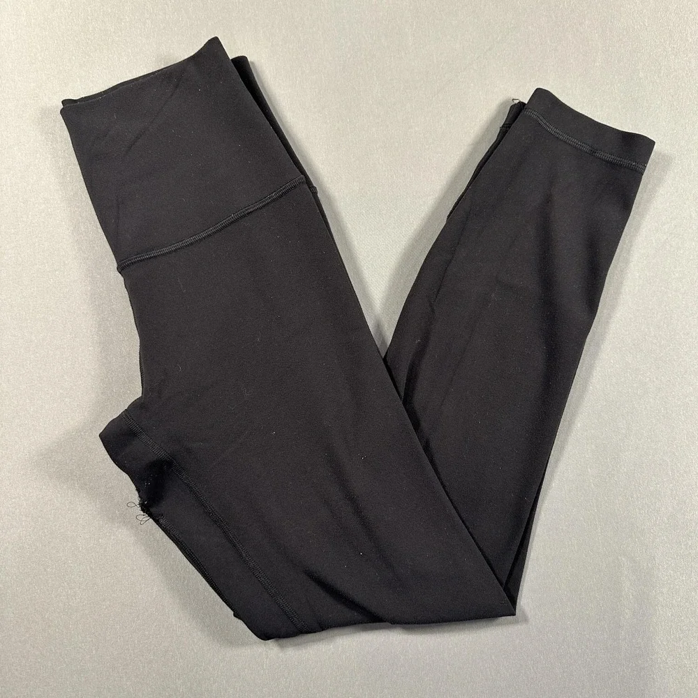 Lululemon Leggings Womens 4 Black High Rise Ankle Yoga Athletic Stretch Gym